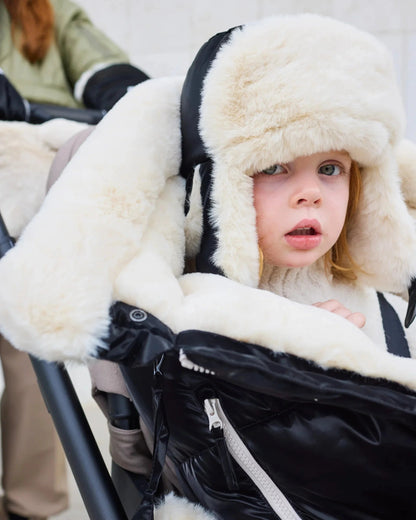 7AM Enfant Chapka Hat Ushuaia - Black Liquid Shine, 1-2T - Image 6