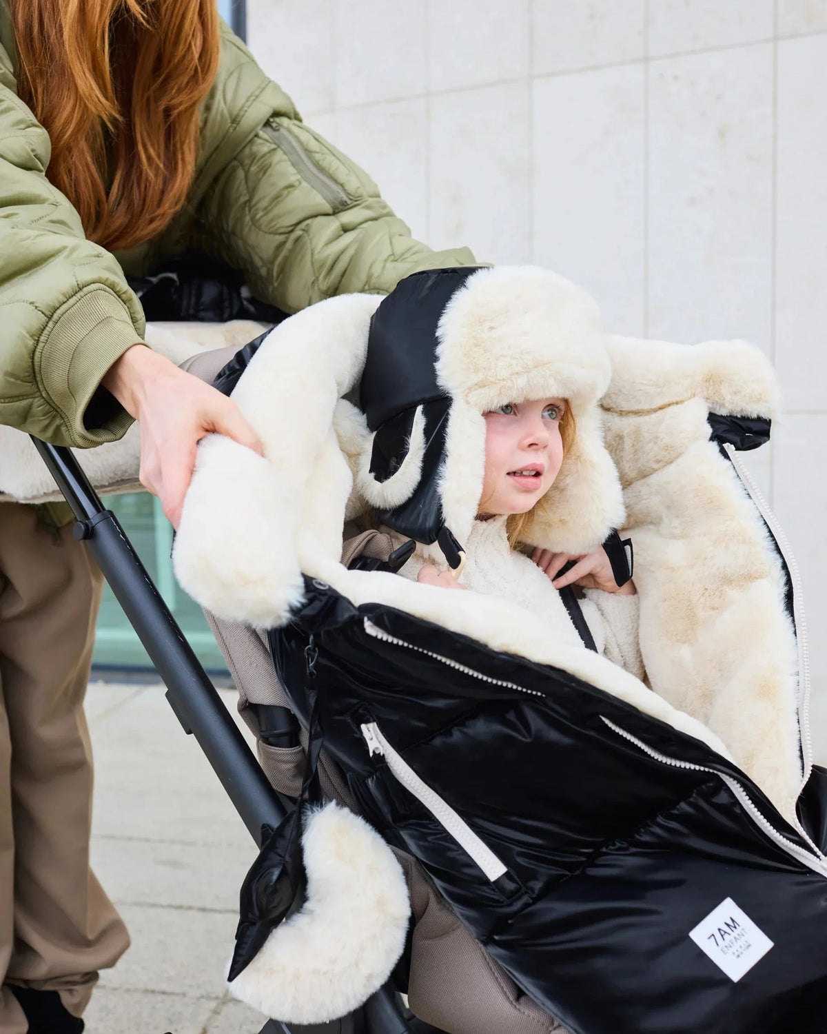 7AM Enfant Chapka Hat Ushuaia - Black Liquid Shine, 1-2T - Image 7