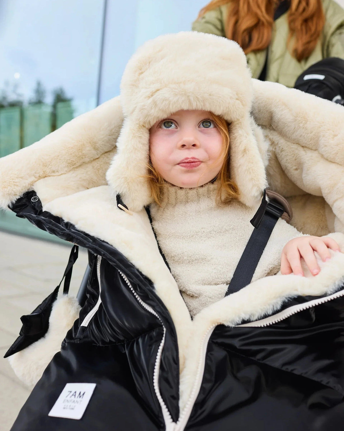 7AM Enfant Chapka Hat Ushuaia - Black Liquid Shine, 1-2T - Image 8
