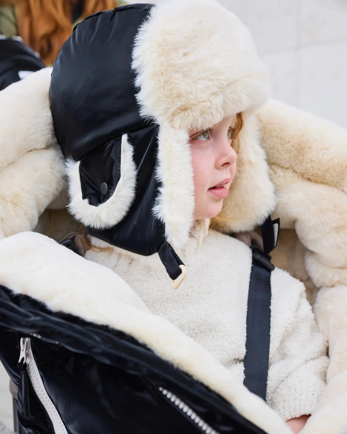 7AM Enfant Chapka Hat Ushuaia - Black Liquid Shine, 4-6Y - Image 2