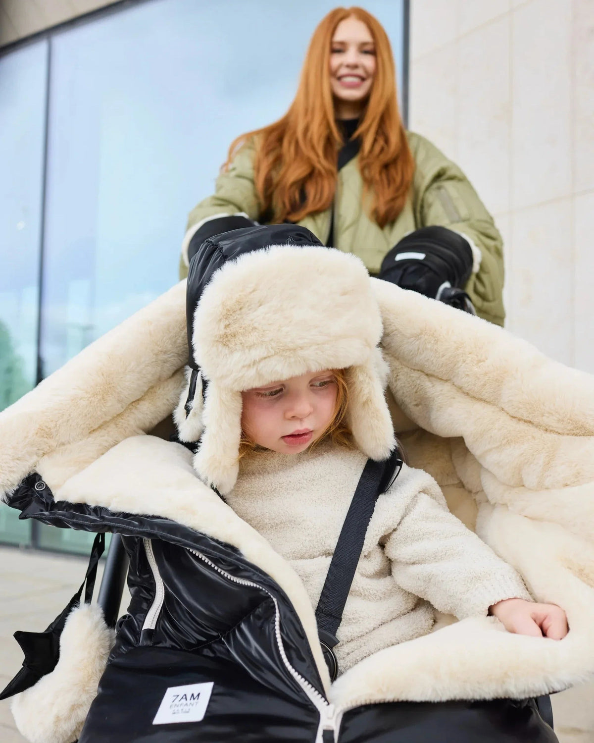 7AM Enfant Chapka Hat Ushuaia - Black Liquid Shine, 4-6Y - Image 9