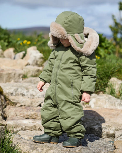 7AM Enfant The Cub Hat (No Ears) Benji - Woodland / Greige Faux Fur, 1-2T - Image 3
