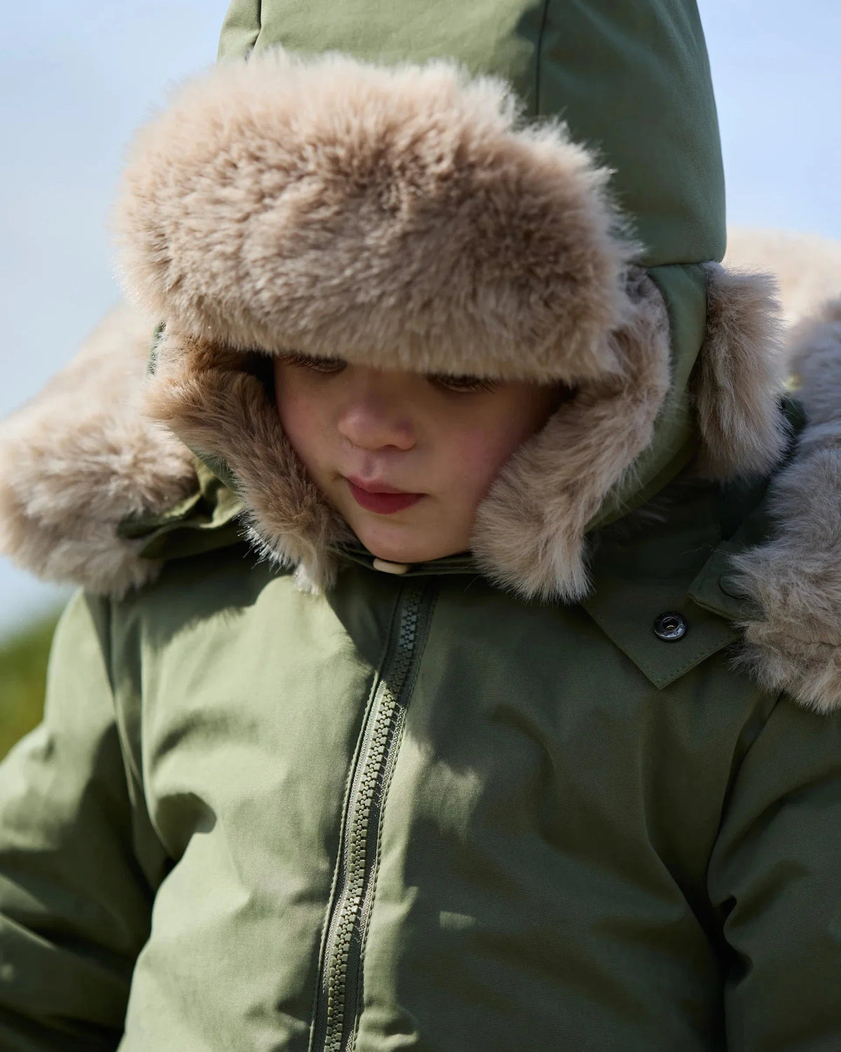 7AM Enfant The Cub Hat (No Ears) Benji - Woodland / Greige Faux Fur, 4-6Y - Image 4