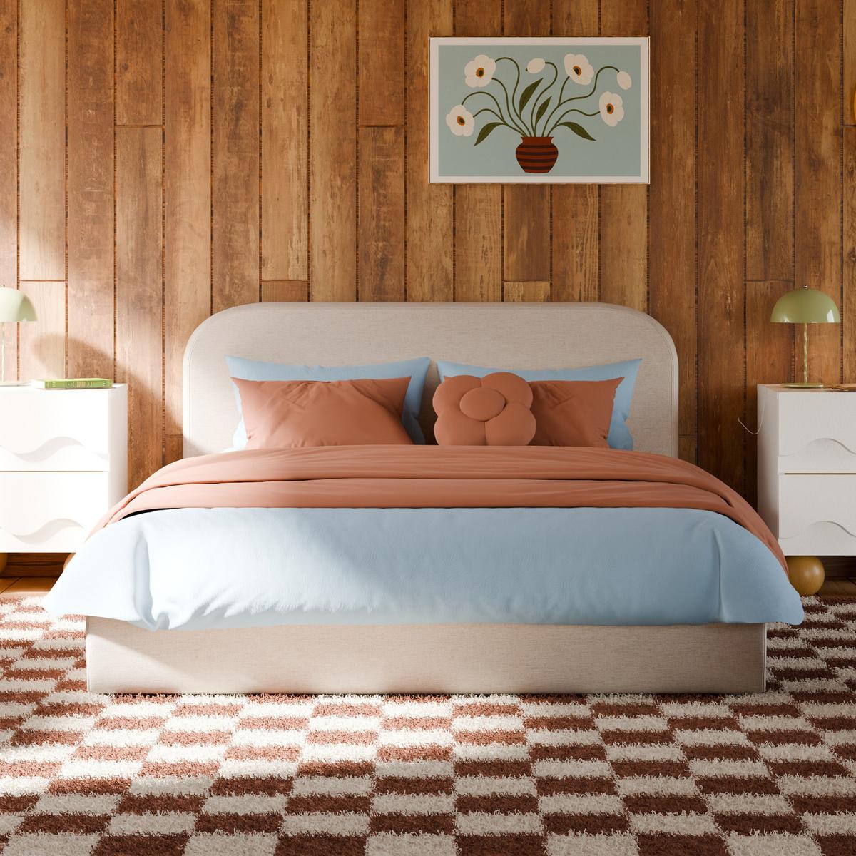 Babyletto Nara Full Floor Bed - Performance Beach Eco-Weave