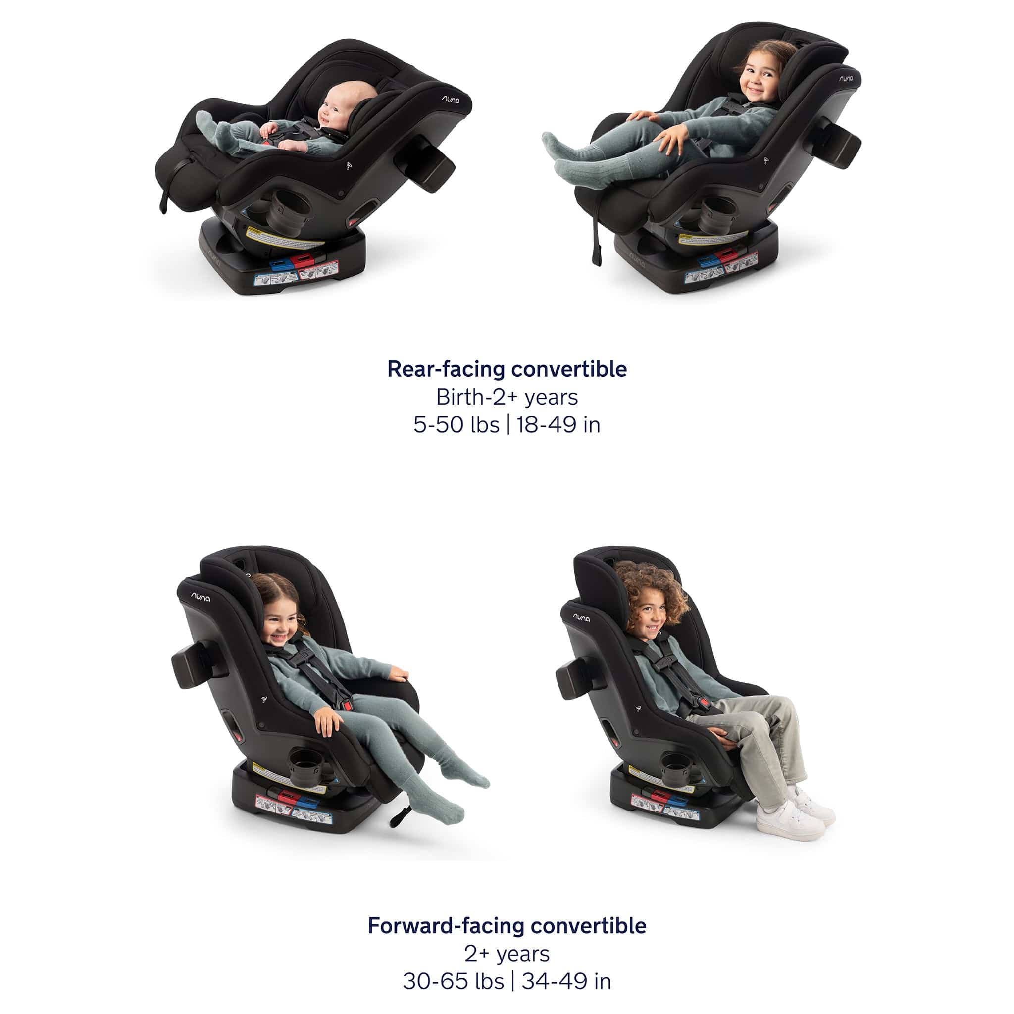 Nuna RAVA next Convertible Car Seat - Granite – Albee Baby