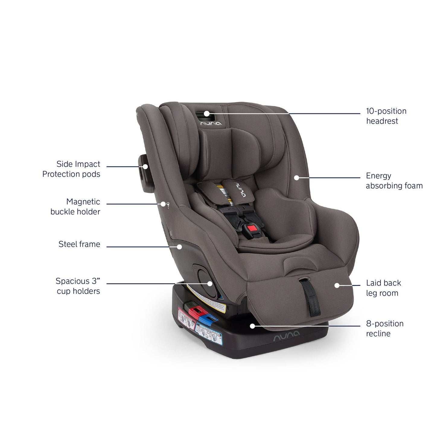 Nuna RAVA next Convertible Car Seat - Granite - CS20400GRN