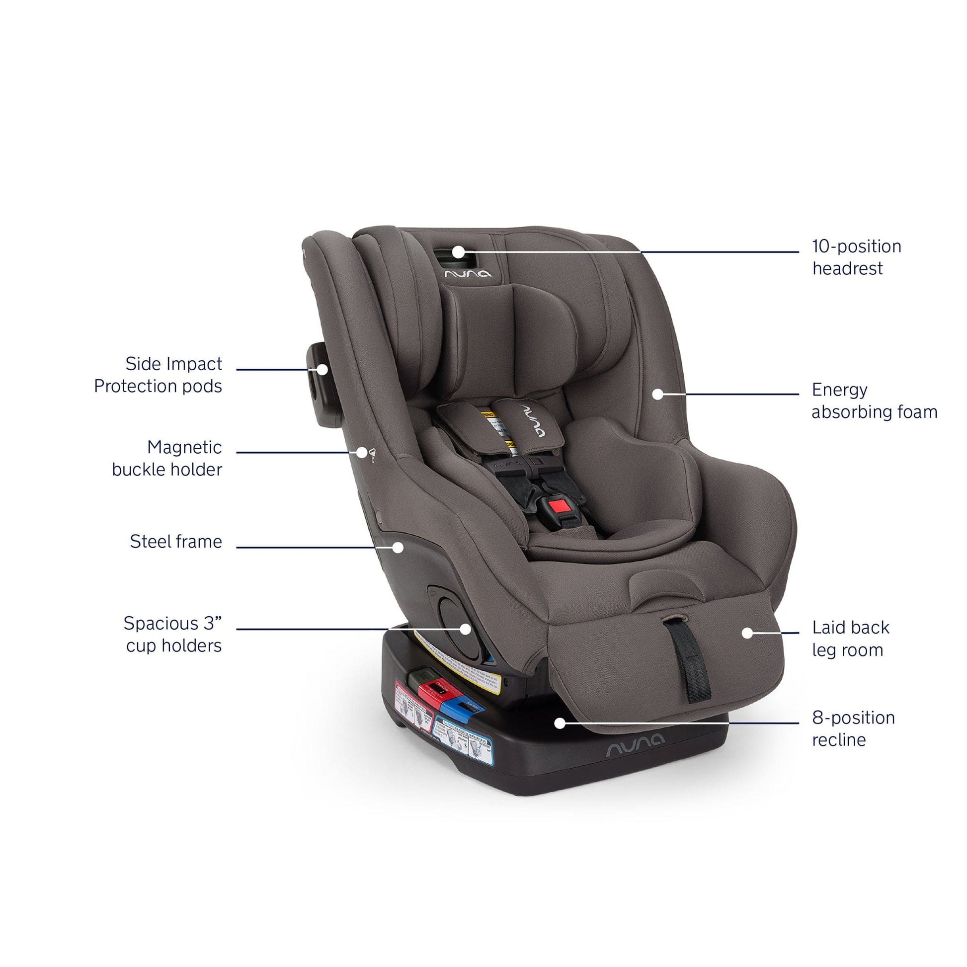 Nuna RAVA next Convertible Car Seat - Granite - CS20400GRN