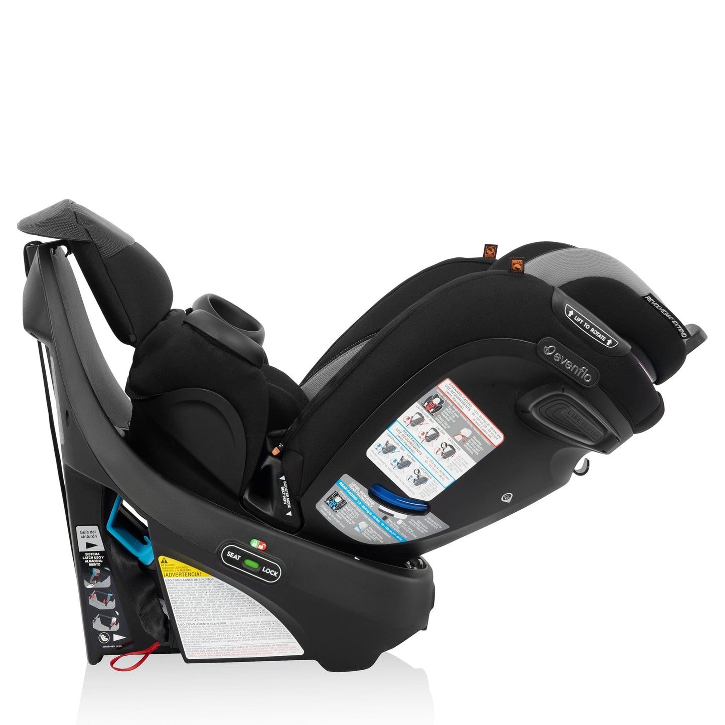 evenflo car seat booster mode Evenflo Revolve360 Extend All-in-One Rotational Convertible Car Seat w – Albee Baby