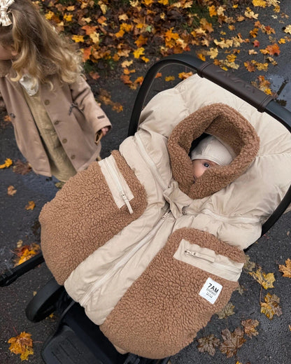 7 A.M. Enfant Car Seat Cocoon - Cappuccino Applique / Oat Cacao - CSC-OATAC