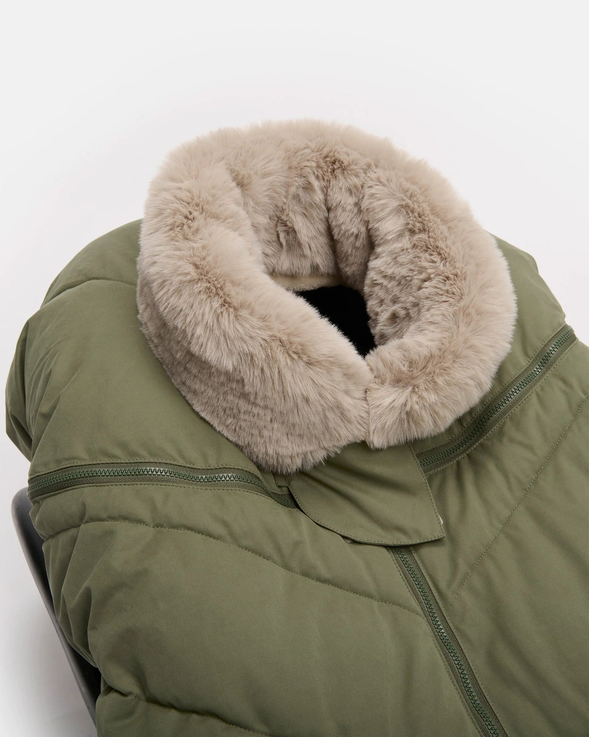 7AM Enfant Car Seat Cocoon - Woodland / Greige Faux Fur, 0-12M - Image 6