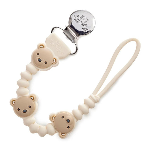 Itzy Ritzy Sweetie Strap Plus Silicone Pacifier Clip - Bear Bead - 705101559