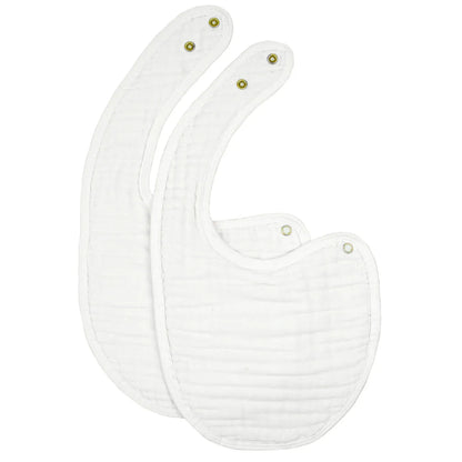 Lou Lou & Company Cloud Muslin Bib 2 pk - White