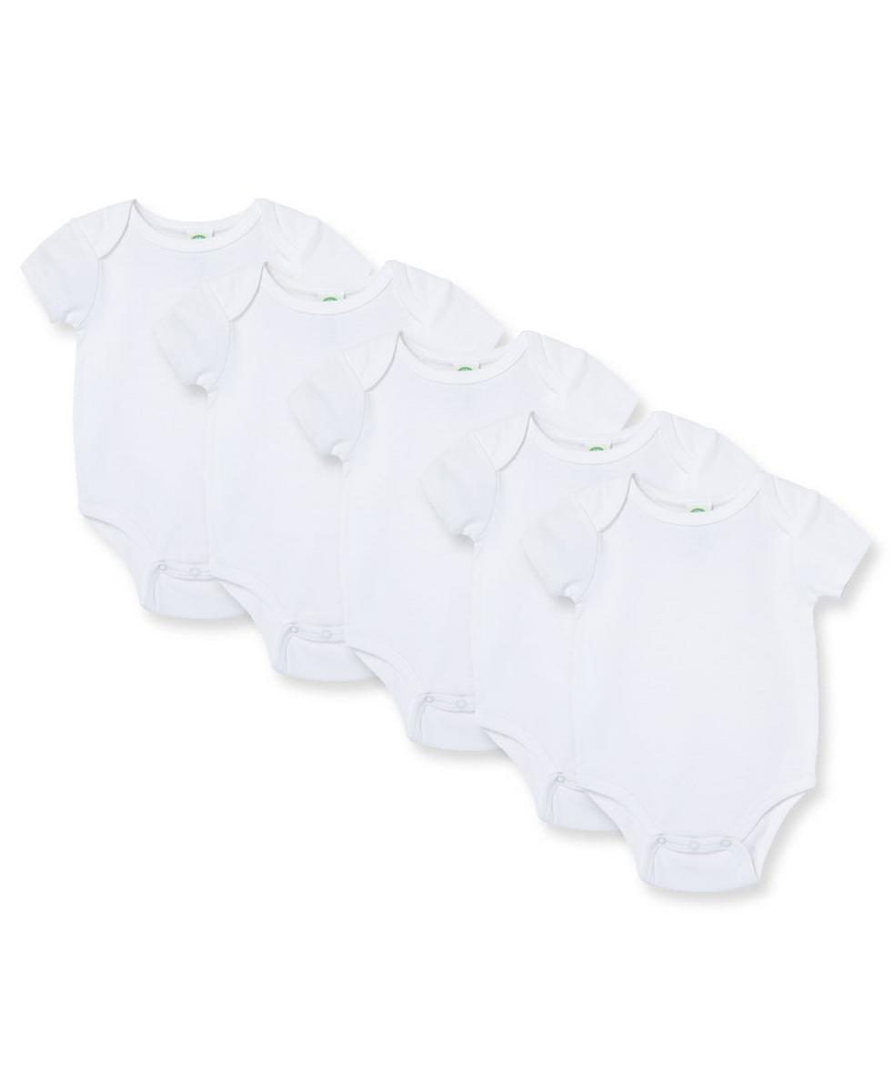 Little Me White 5-Pack Bodysuits - White, NB