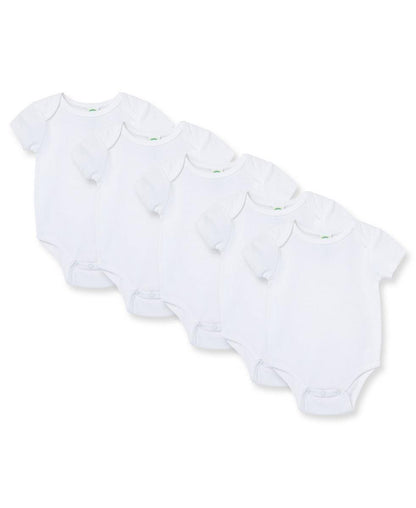 Little Me White 5-Pack Bodysuits - White, NB