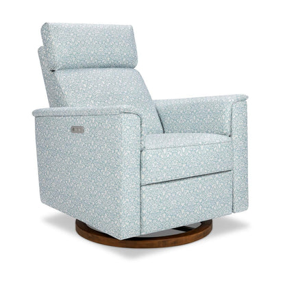 Morris & Co. x Namesake Willa Plus Power Glider Recliner w/ Power Headrest - Bellflowers in Powdered Blue - M17186BPBDB