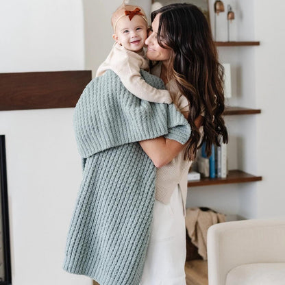 Saranoni Waffle Knit Receiving Blanket - Elm