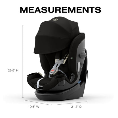 Cybex OPEN BOX Callisto G 360 Rotating All-in-One Convertible Car Seat - Moon Black - 524000595-ob