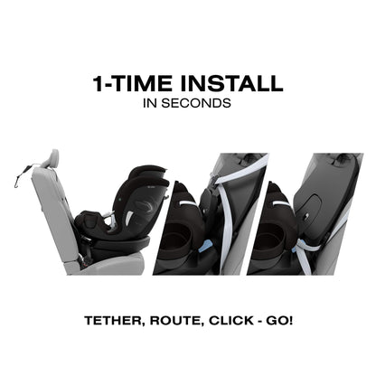 Cybex OPEN BOX Callisto G 360 Rotating All-in-One Convertible Car Seat - Moon Black - 524000595-ob