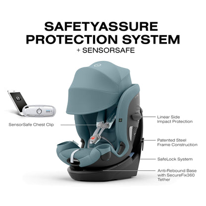 Cybex Callisto G 360 Rotating All-in-One Convertible Car Seat - Stormy Blue