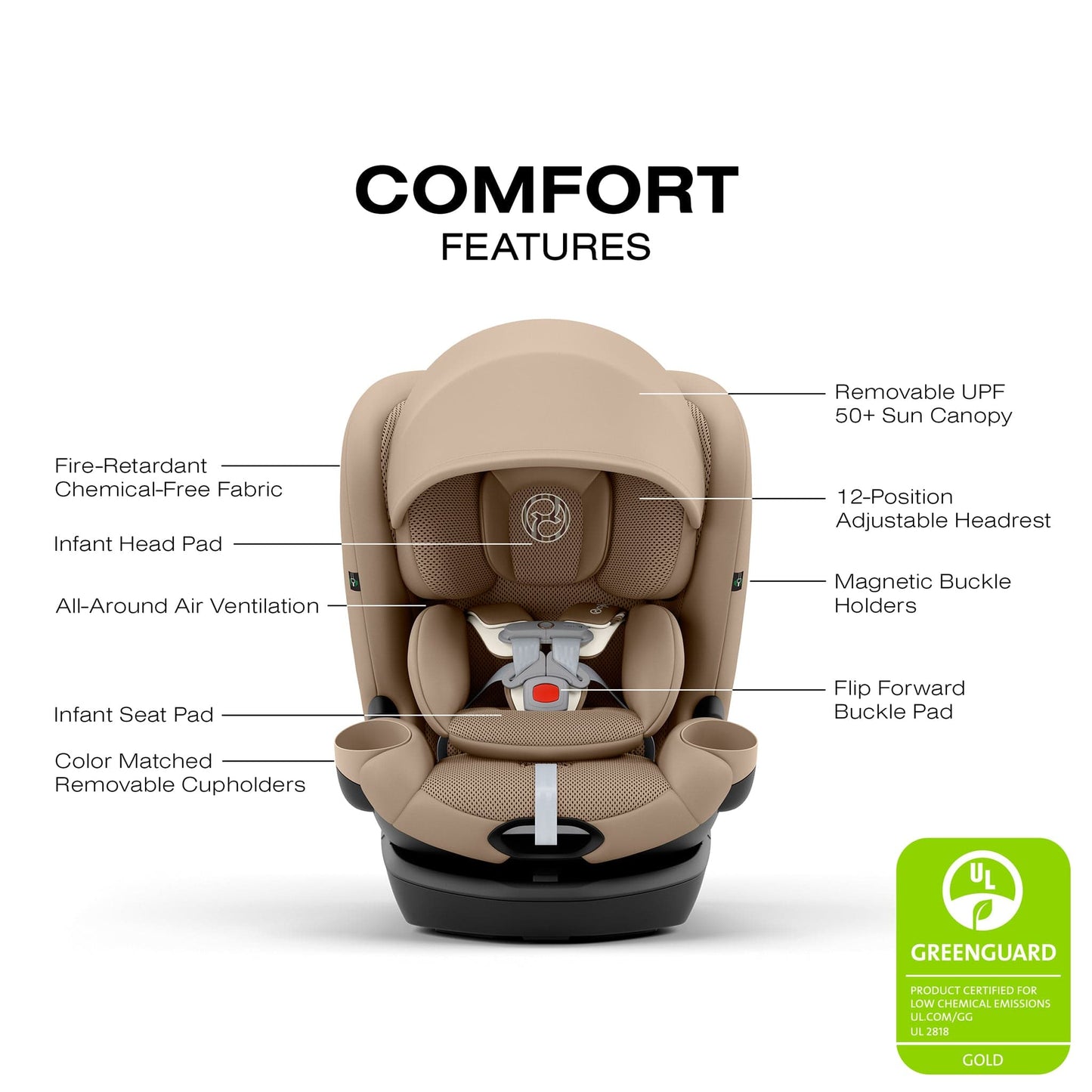 Cybex Callisto G 360 Rotating All-in-One Convertible Car Seat - Almond Beige