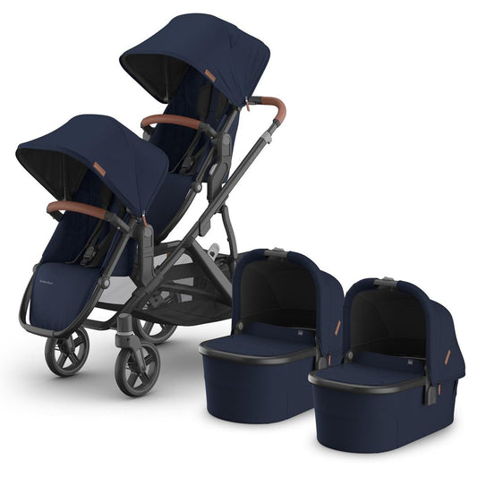 UPPAbaby Vista V3 Twin Stroller with RumbleSeat V3 + Bassinet Bundle - Noa - TWIN-V3-BAS-0303-VSO-NA-NOA
