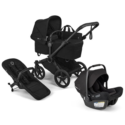 Bugaboo Donkey 6 Mono + Turtle Air Shield Travel System Bundle - Black / Heritage Black / Heritage Black - D6-TRVL-100370029