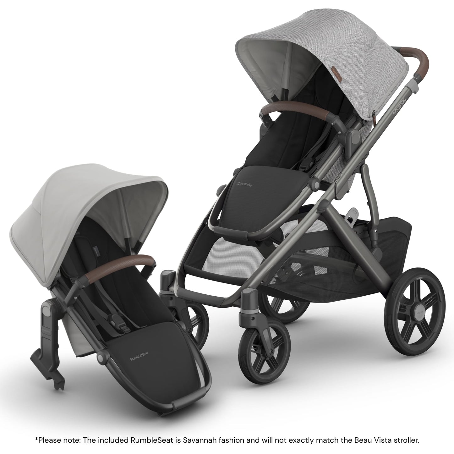 UPPAbaby Vista V3 Double Stroller with RumbleSeat V3 Bundle - Beau / Savannah