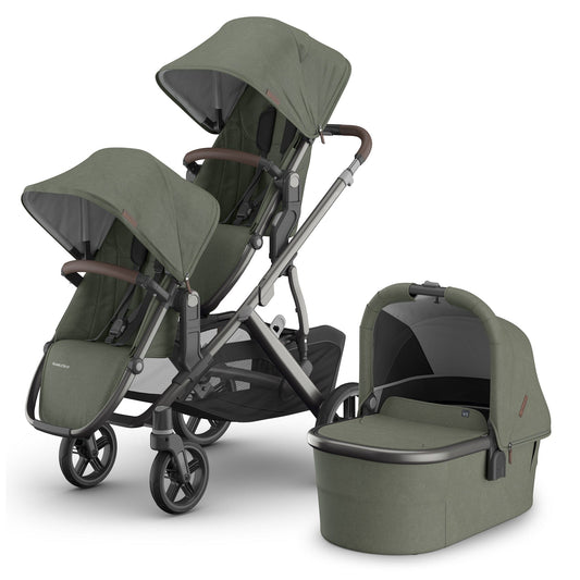 UPPAbaby Vista V3 Double Stroller with RumbleSeat V3 + Bassinet Bundle - Evelyn - DBL-V3-BAS-0303-VSO-NA-EVE