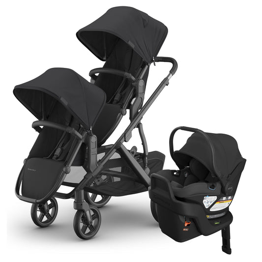 UPPAbaby Vista V3 Double Stroller with RumbleSeat V3 + Aria V2 Travel System Bundle - Jake / Jake - DBL-V3-TRVL-ARIA-V2-0303-VSO-NA-JKE