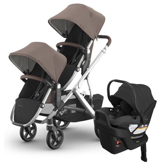 UPPAbaby Vista V3 Double Stroller with RumbleSeat V3 + Aria V2 Travel System Bundle - Theo / Jake - DBL-V3-TRVL-ARIA-V2-0303-VSO-NA-THO