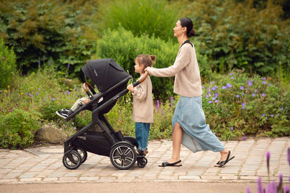 Nuna DEMI Next Stroller with Rider Board - Caviar / Chocolate