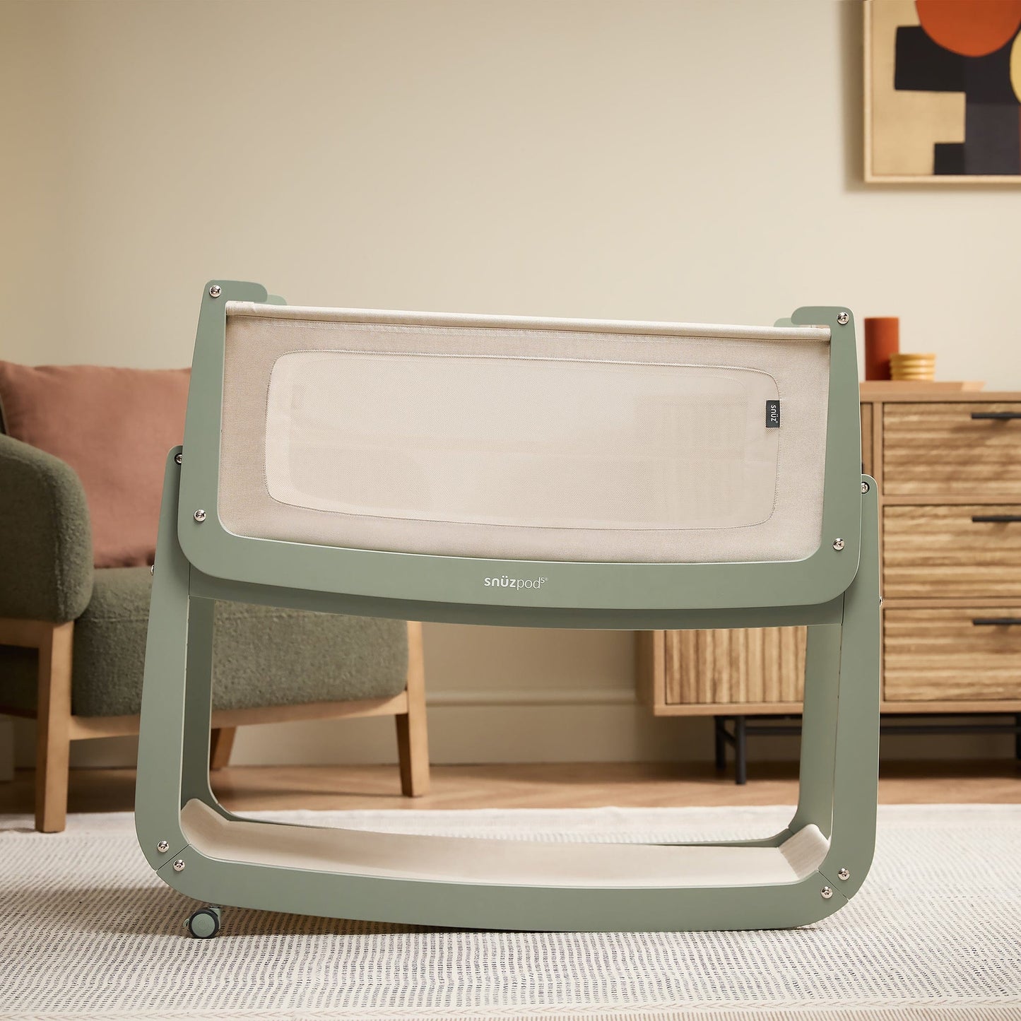 Snuz SnuzPod 5 Bedside Bassinet - Sage - USFN050A