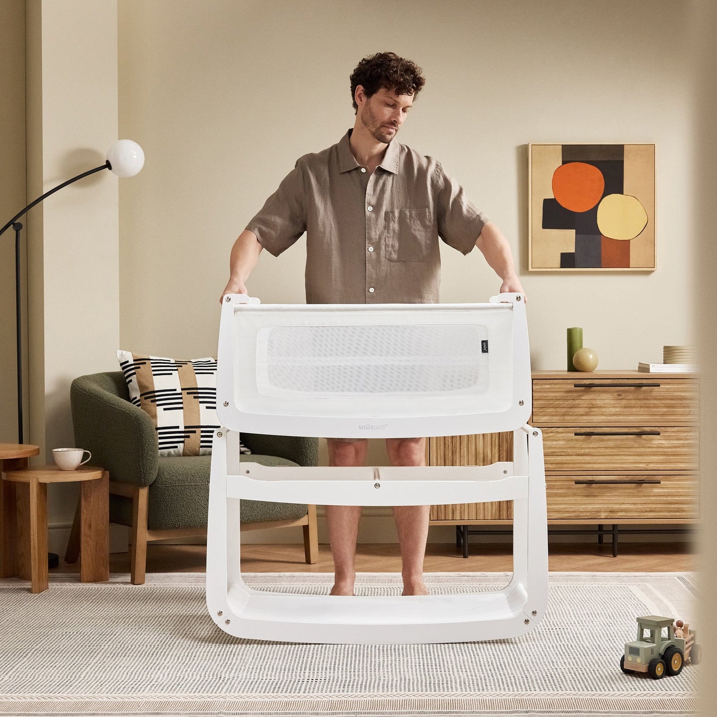 Snuz SnuzPod 5 Bedside Bassinet - White - USFN050B