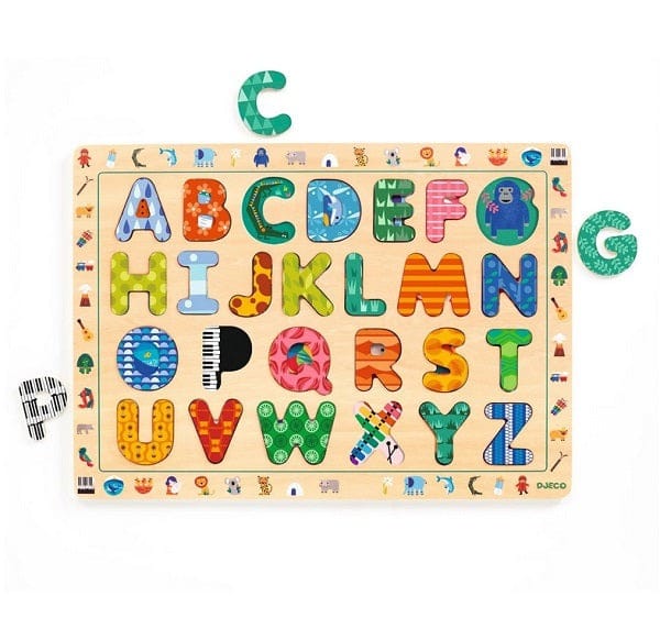 Djeco International ABC Wooden Puzzle - Image 2