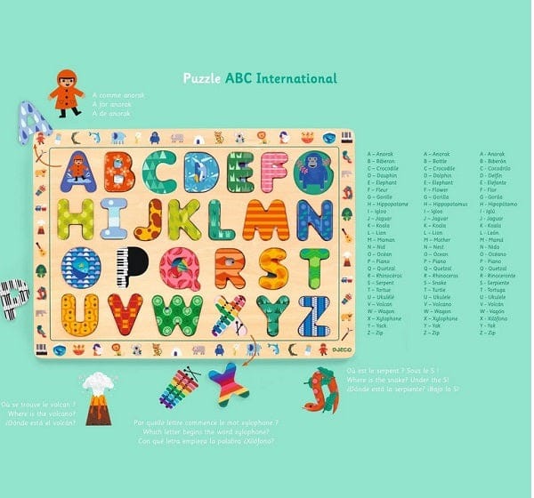 Djeco International ABC Wooden Puzzle - Image 3