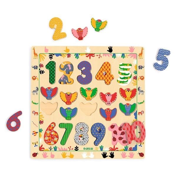 Djeco 1 to 10 Wooden Puzzle