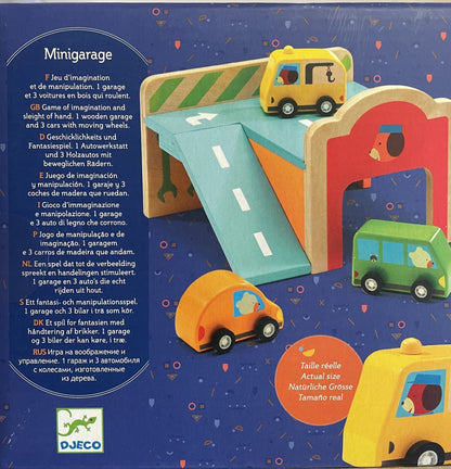 Djeco Minigarage Wooden Automobile Set - Image 2