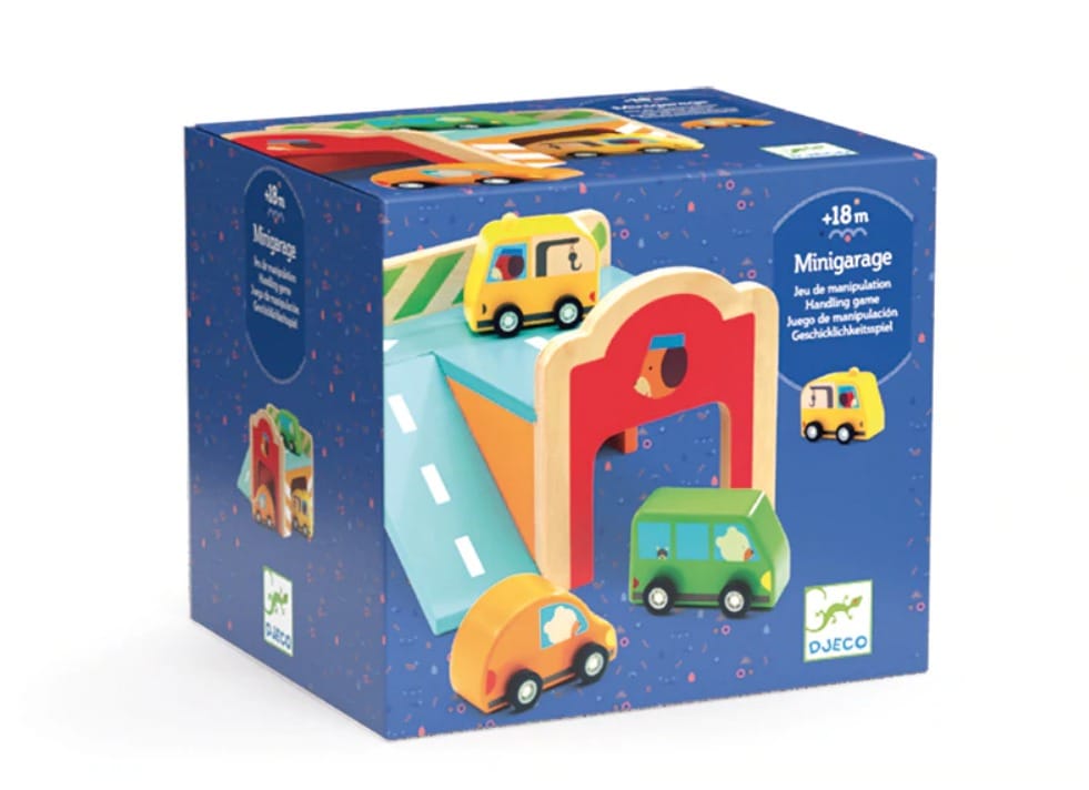 Djeco Minigarage Wooden Automobile Set - Image 3
