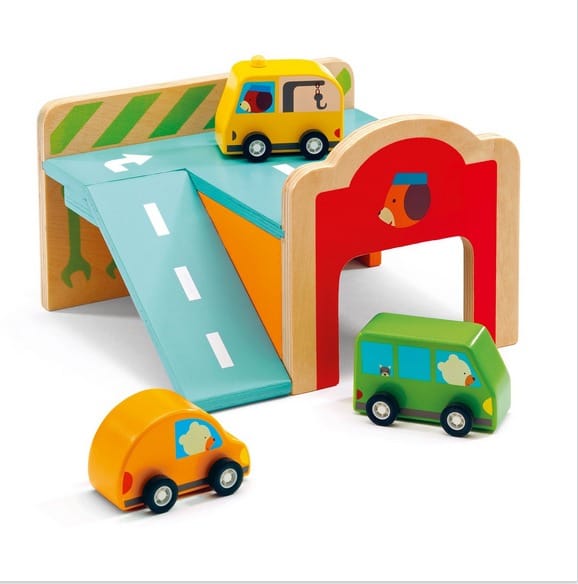 Djeco Minigarage Wooden Automobile Set