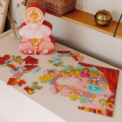 Djeco Ballerina with Flower Silhouette Puzzle - Image 2