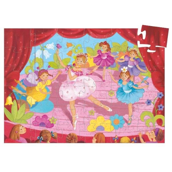 Djeco Ballerina with Flower Silhouette Puzzle - Image 3