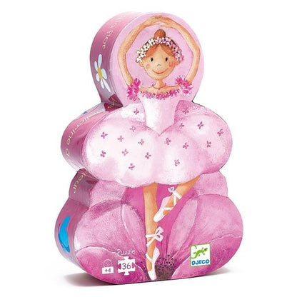 Djeco Ballerina with Flower Silhouette Puzzle