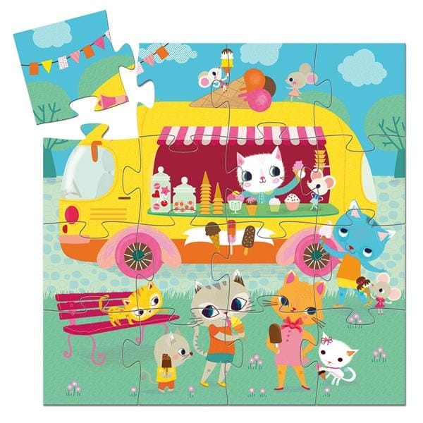 Djeco Ice Cream Truck Silhouette Puzzle - Image 2