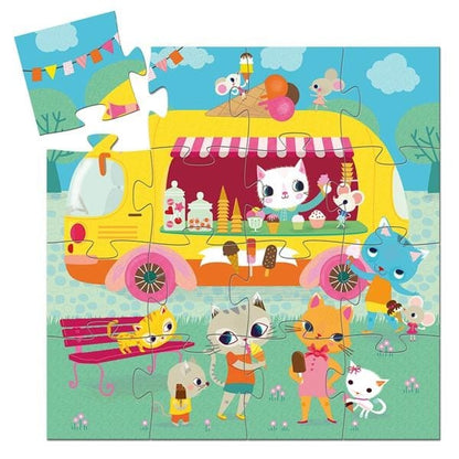Djeco Ice Cream Truck Silhouette Puzzle - Image 2