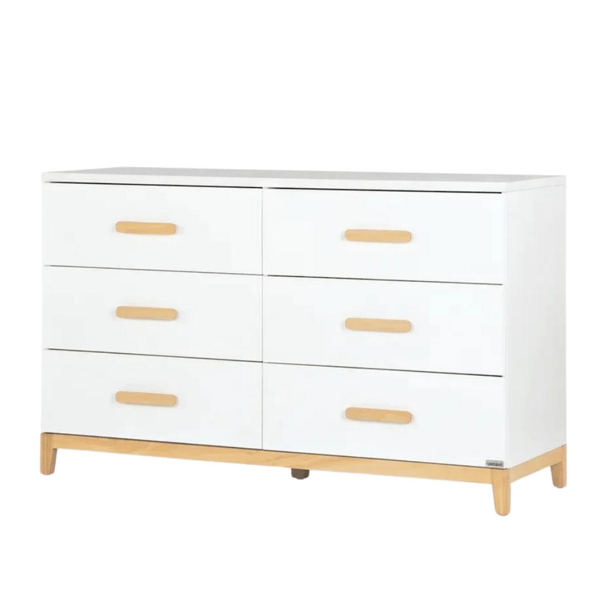 dadada Lala Big 6-Drawer Dresser - White / Natural