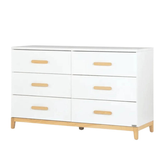 dadada Lala Big 6-Drawer Dresser - White / Natural