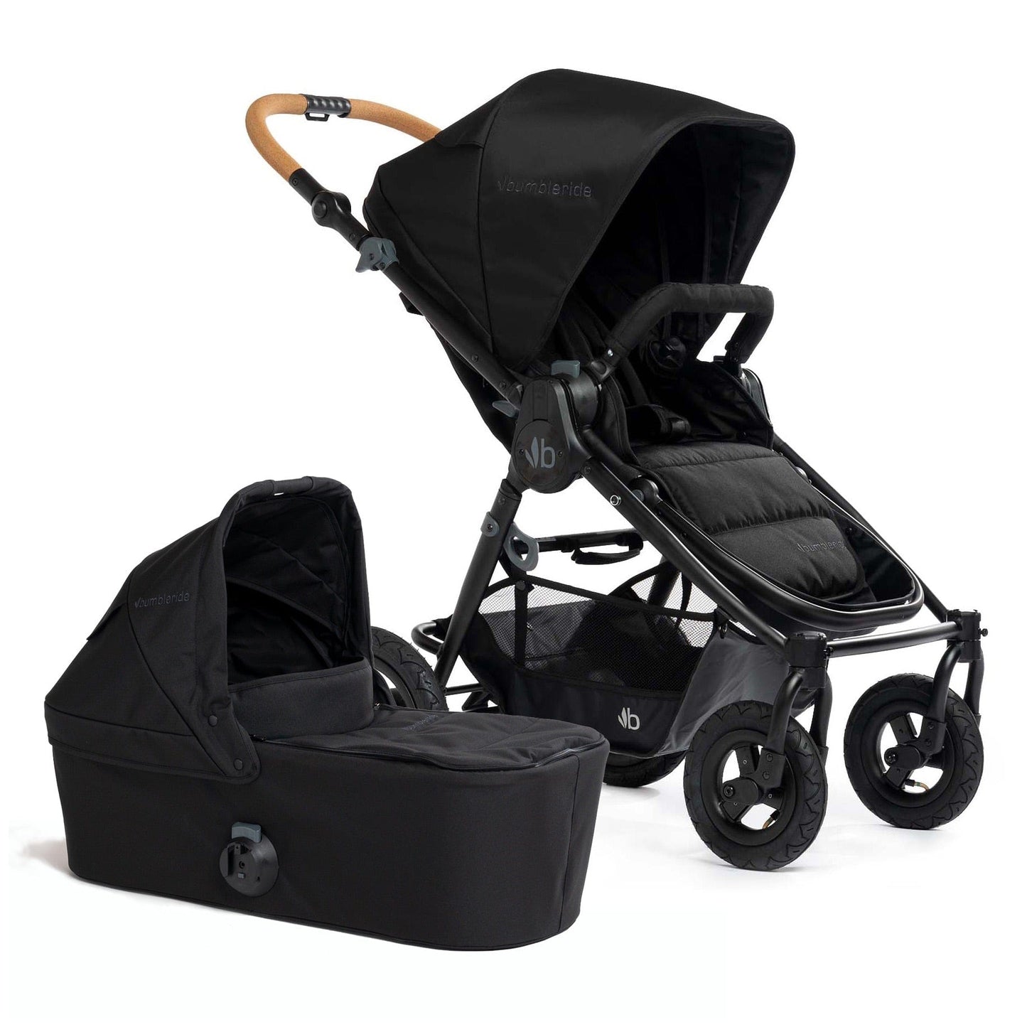 Bumbleride Era Stroller + Bassinet Bundle - Black / Black - E-480LC-BAS-63LC