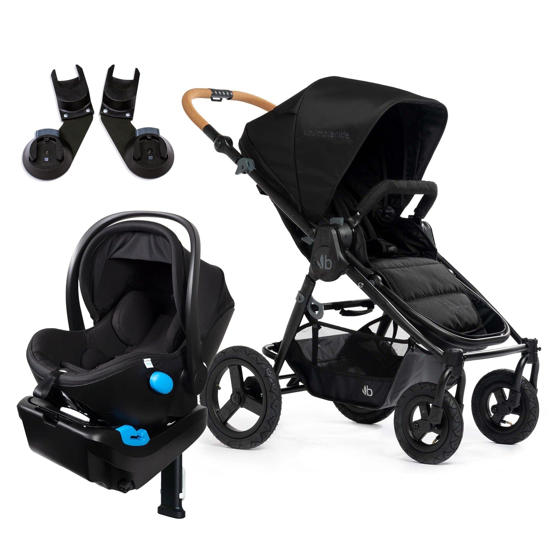 Bumbleride Era + Clek Liing Travel System Bundle - Black / Railroad Ziip - E-480LC-LG24U1-RRB2