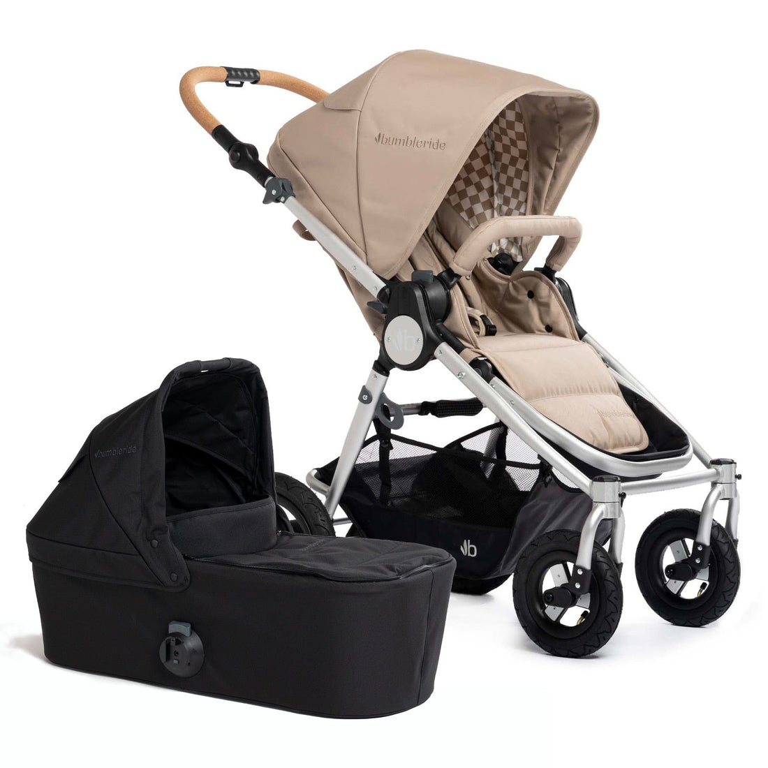 Bumbleride Era Stroller + Bassinet Bundle - Sand / Black