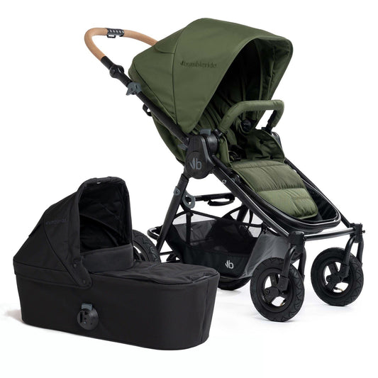 Bumbleride Era Stroller + Bassinet Bundle - Olive / Black - E-480VE-BAS-63LC